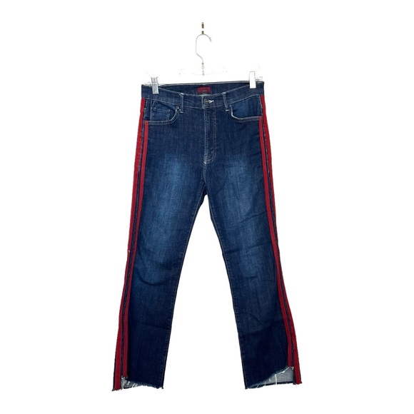 MOTHER Insider Step Crop Fray Jeans in Speed Racer Size 28 - Picture 1 of 5